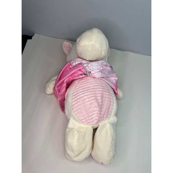 Kellytoy 2019 Plush White Unicorn In Pink Dress Gold Horn Cuddle Toy with Rattle - Picture 8 of 14